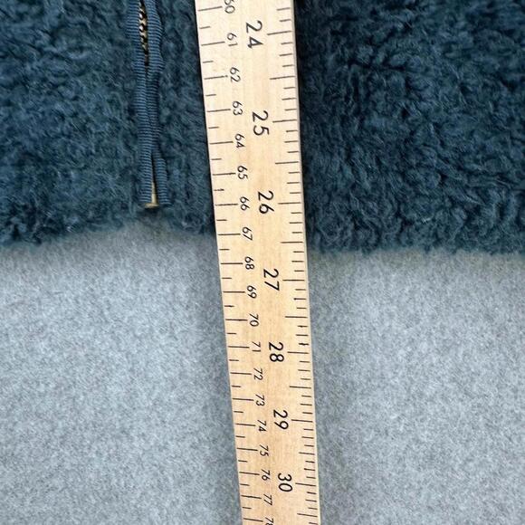 Pendleton Women's Fuzzy Zip Jacket Sherpa Coat XL Dark Blue Fleece Sweater Plaid - Picture 8 of 9